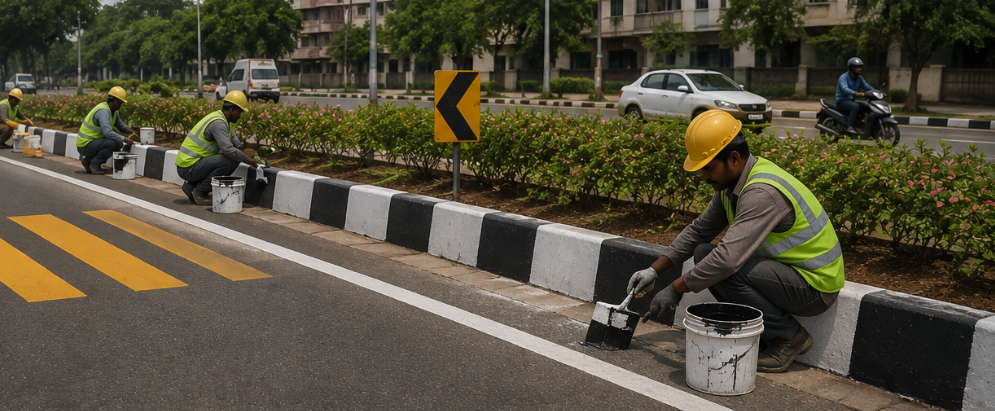 Road Safety and Kerb Painting